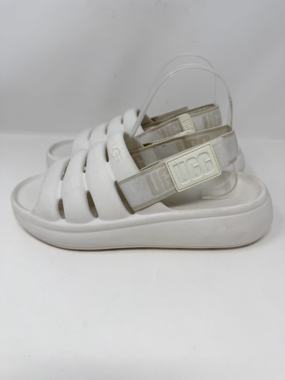 UGG Women's Sport Yeah Sandals Slides White Size 7 - Picture 2 of 9